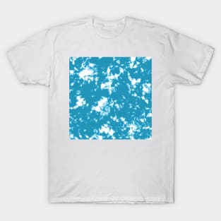 Blue caribbean ocean - Tie Dye Shibori Texture T-Shirt